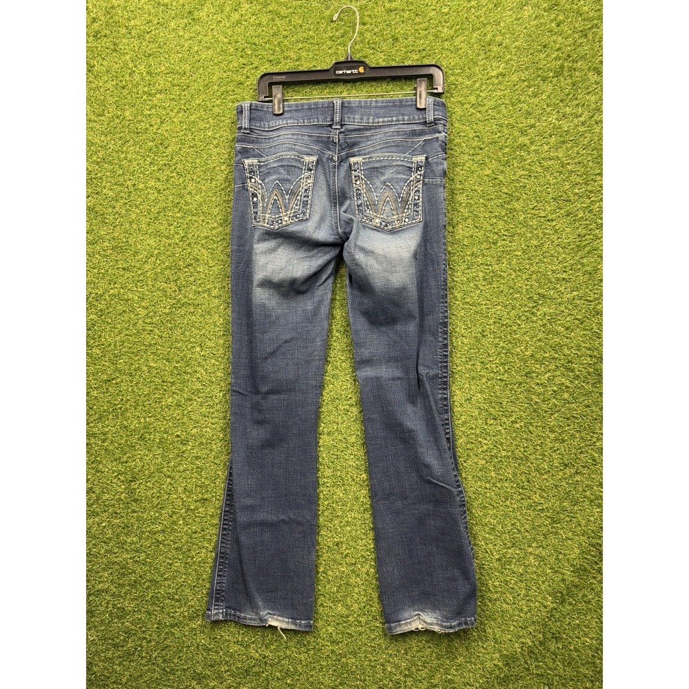 Wrangler Boot Cut Jeans Womens 7/8x34 Mid Rise Medium Wash Denim Stretch